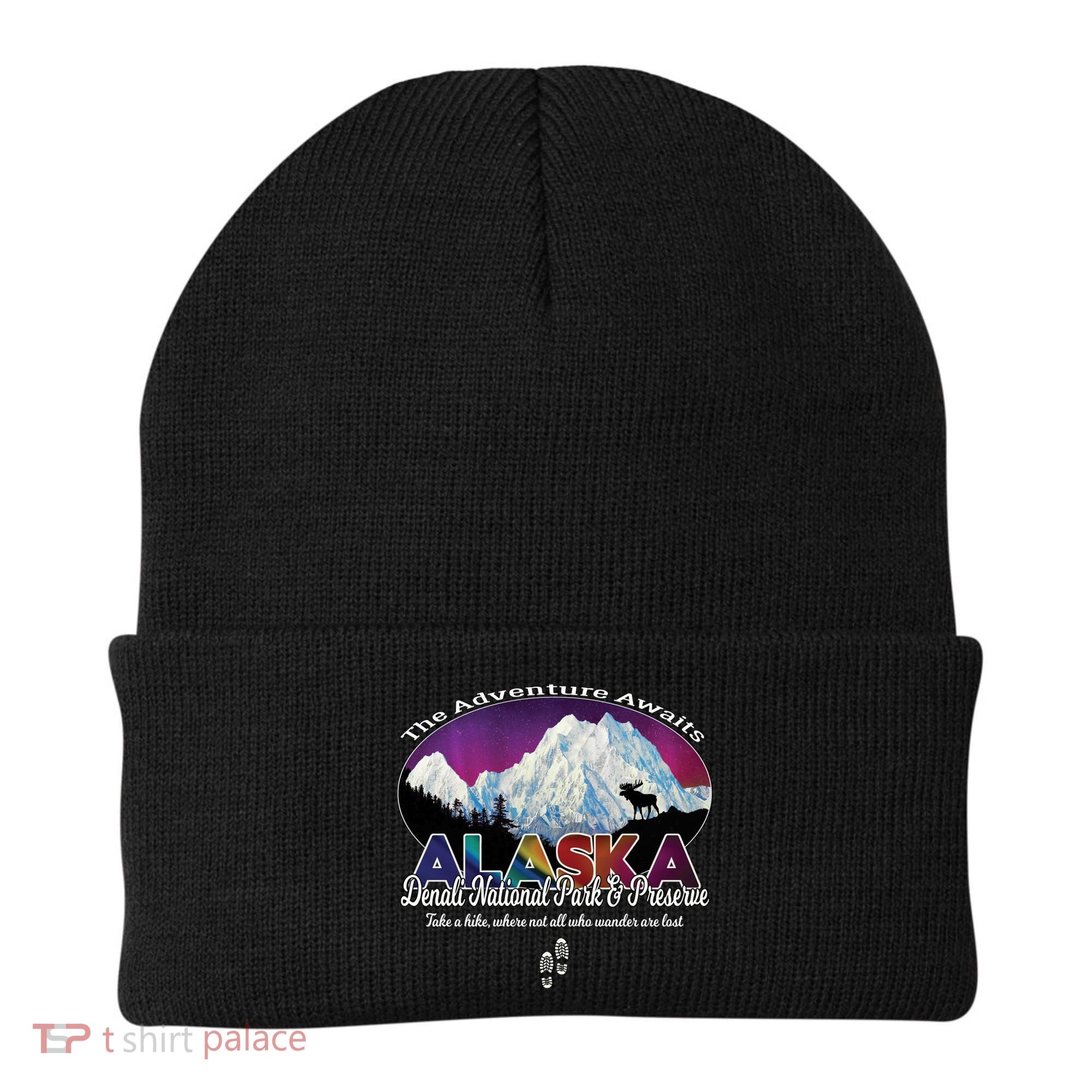 Denali Alaska Aurora Borealis National Park Hiker Souvenir Cute Gift Beanie