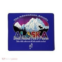 Denali Alaska Aurora Borealis National Park Hiker Souvenir Cute Gift Mousepad thumb 0