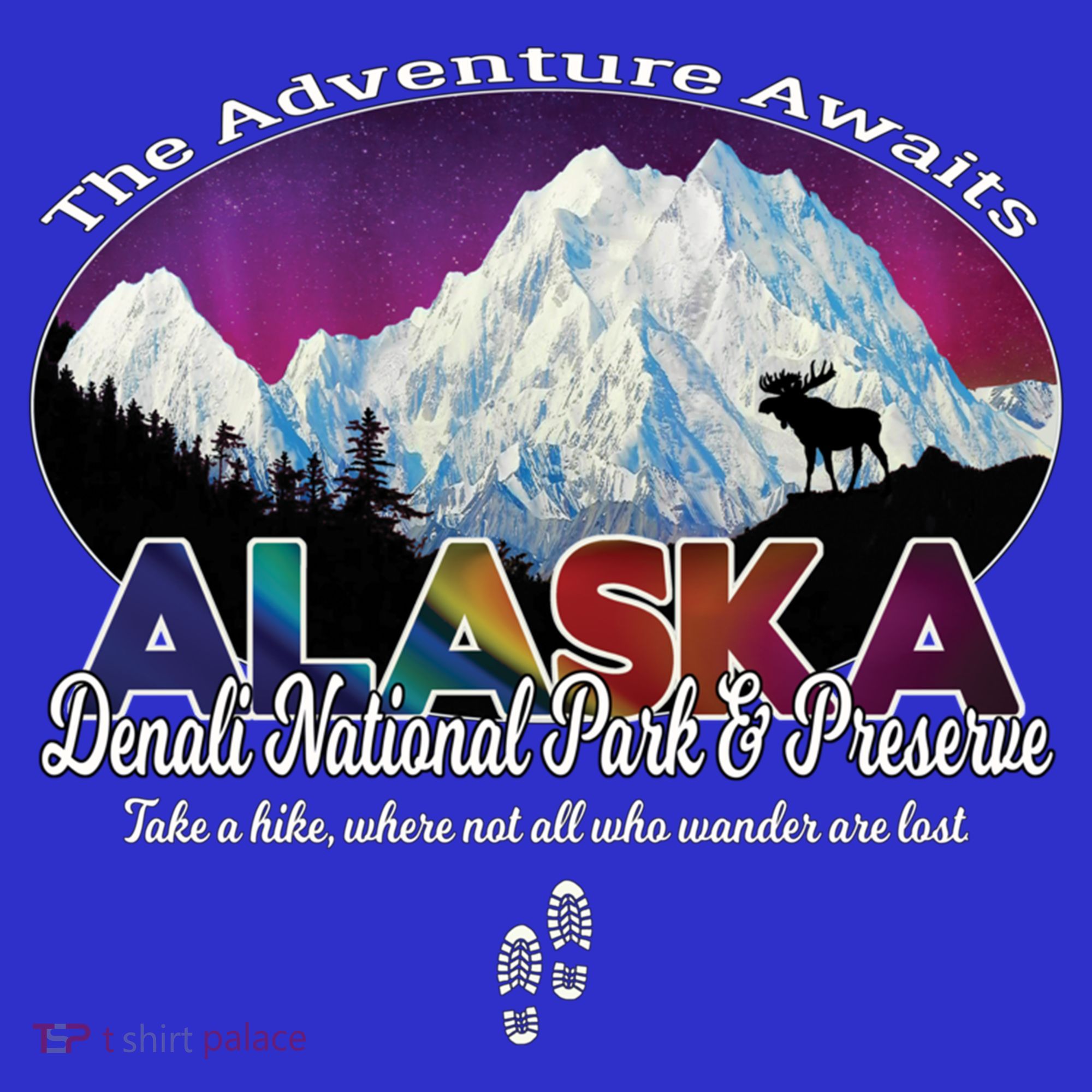 Denali Alaska Aurora Borealis National Park Hiker Souvenir Cute Gift Mousepad