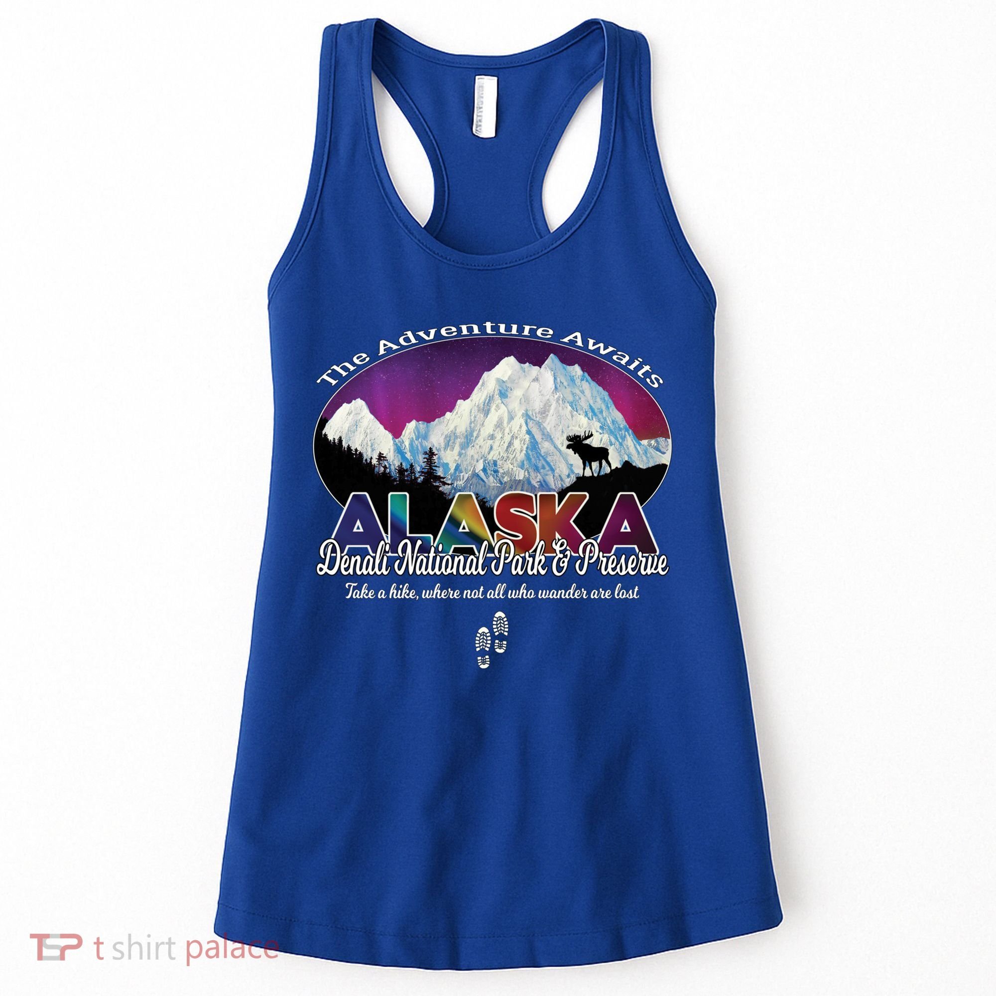 Denali Alaska Aurora Borealis National Park Hiker Souvenir Cute Gift Women's Tank Top