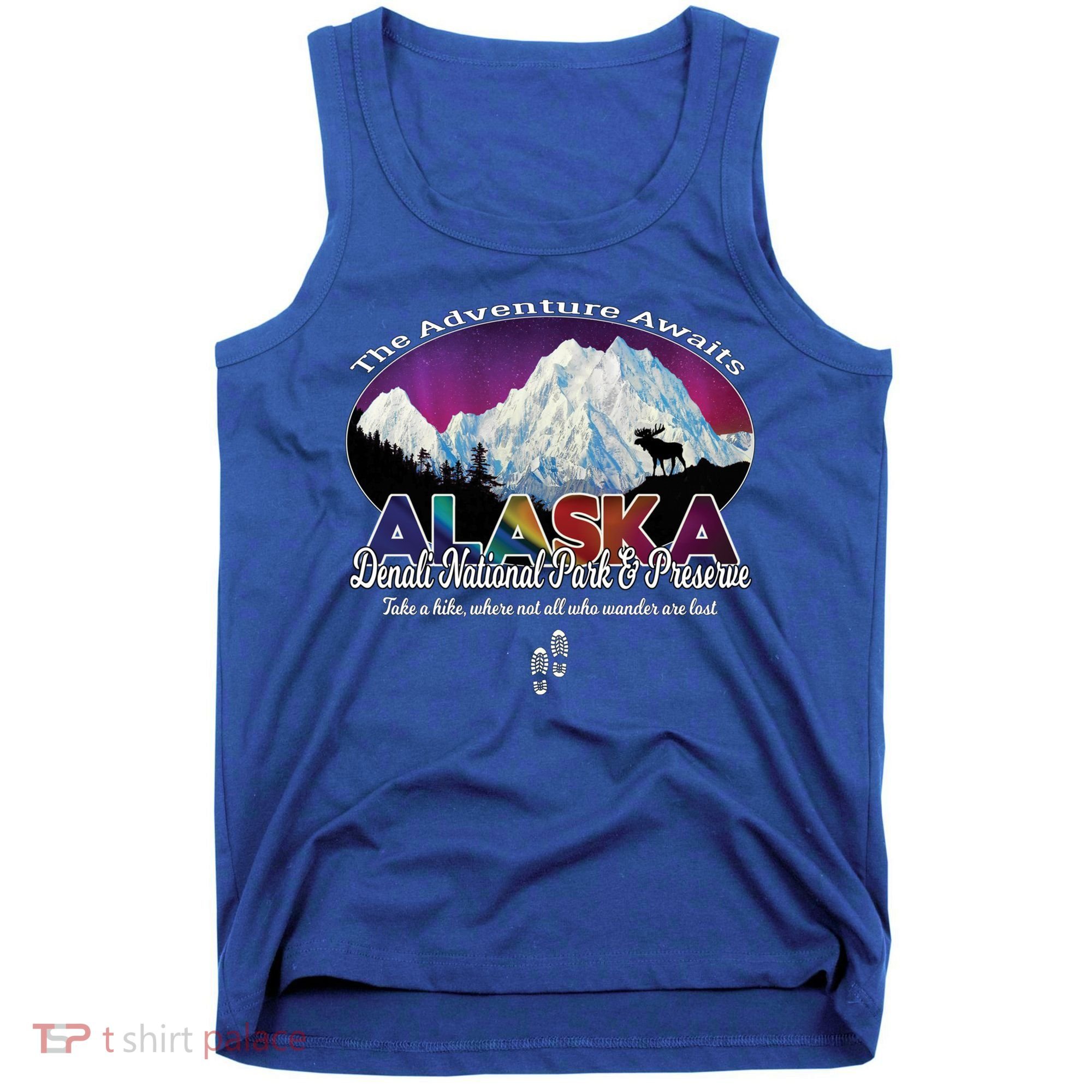 Denali Alaska Aurora Borealis National Park Hiker Souvenir Cute Gift Tank Top