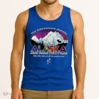 Denali Alaska Aurora Borealis National Park Hiker Souvenir Cute Gift Tank Top thumb 3