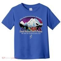 Denali Alaska Aurora Borealis National Park Hiker Souvenir Cute Gift Toddler T-Shirt thumb 0