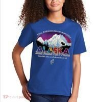 Denali Alaska Aurora Borealis National Park Hiker Souvenir Cute Gift Kids T-Shirt thumb 2