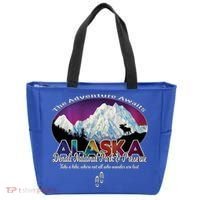 Denali Alaska Aurora Borealis National Park Hiker Souvenir Cute Gift Tote Bag thumb 0