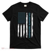 Drug Alcohol Addiction Recovery Celebrate Recovery Usa Flag T-Shirt thumb 0