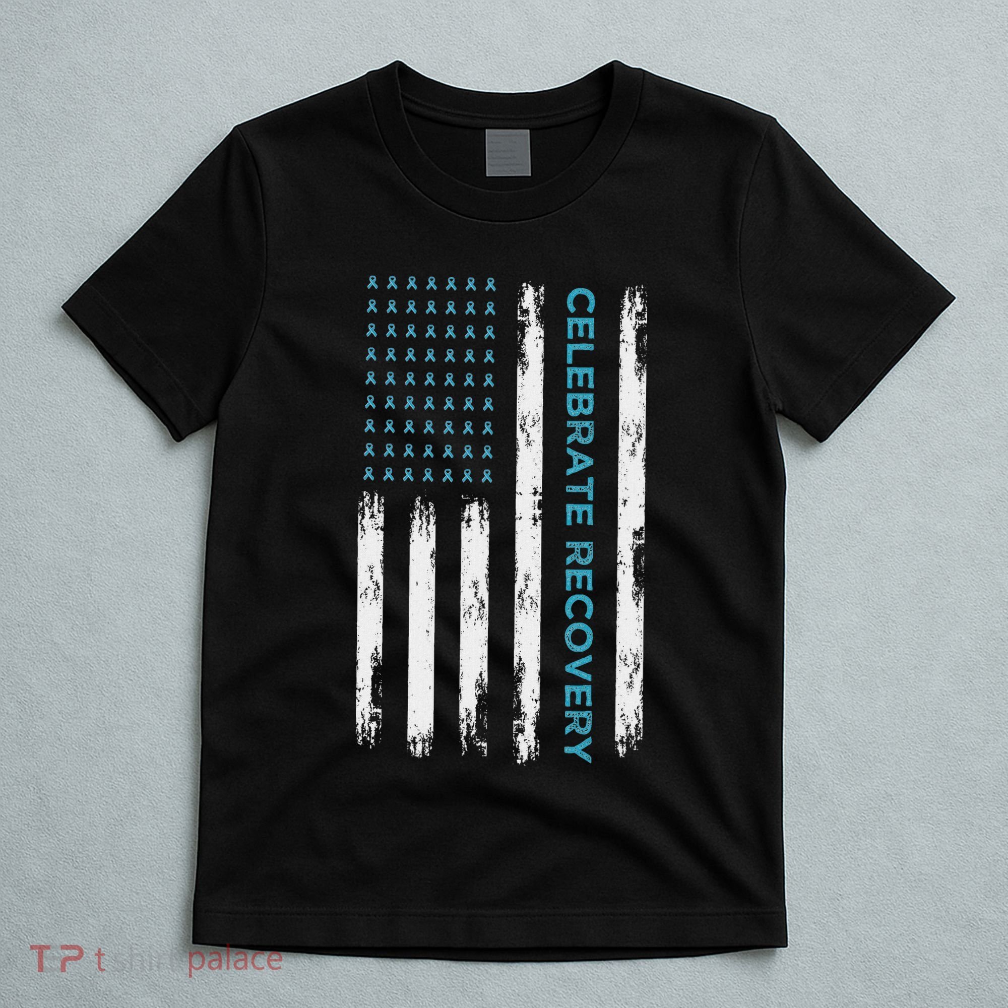 Drug Alcohol Addiction Recovery Celebrate Recovery Usa Flag T-Shirt