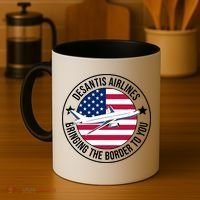 Desantis Airlines American Flag Political Coffee Mug thumb 4