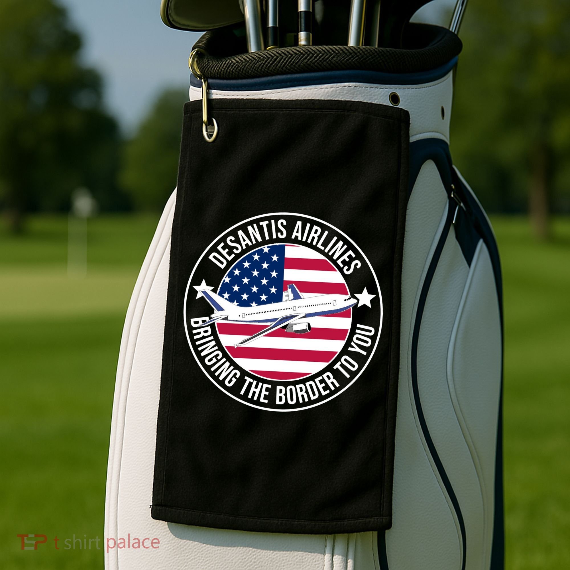 Desantis Airlines American Flag Political Golf Towel