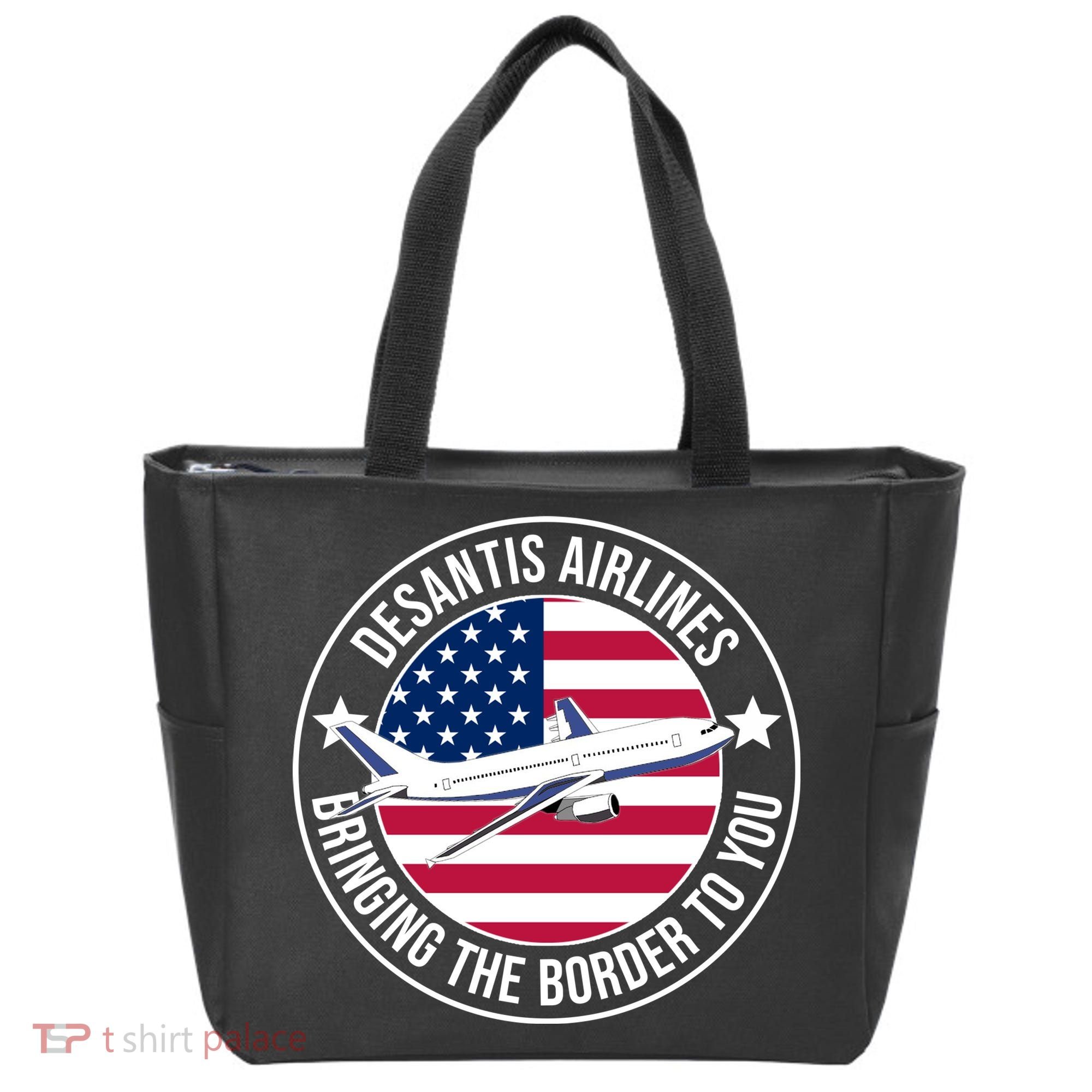 Desantis Airlines American Flag Political Tote Bag