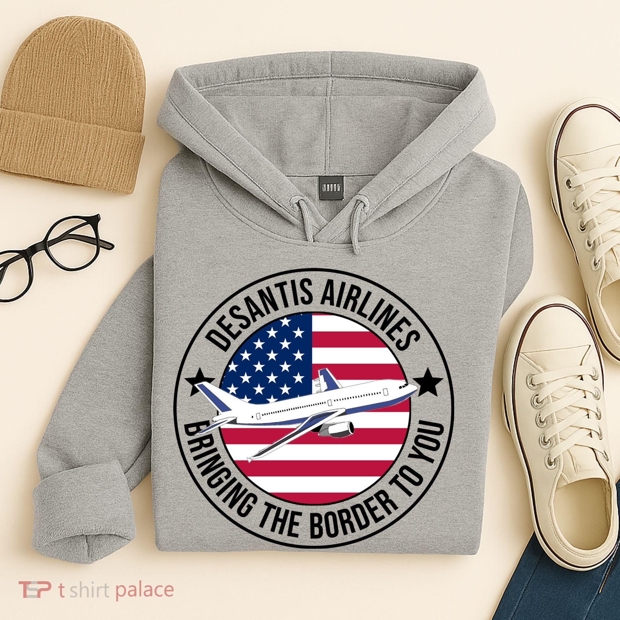 Desantis Airlines American Flag Political Hoodie
