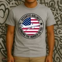 Desantis Airlines American Flag Political T-Shirt thumb 3