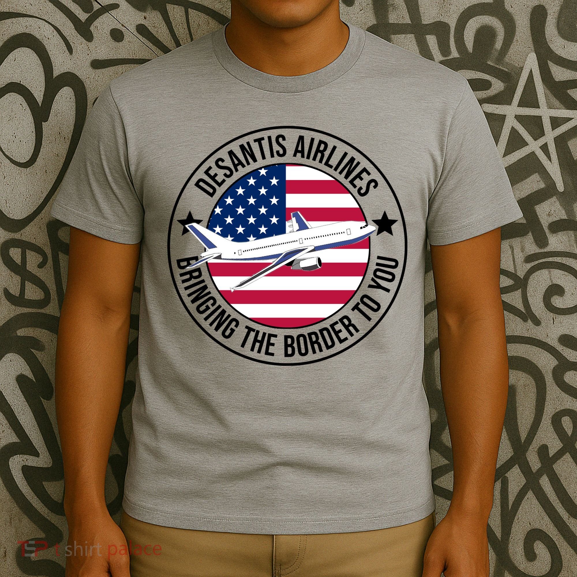 Desantis Airlines American Flag Political T-Shirt