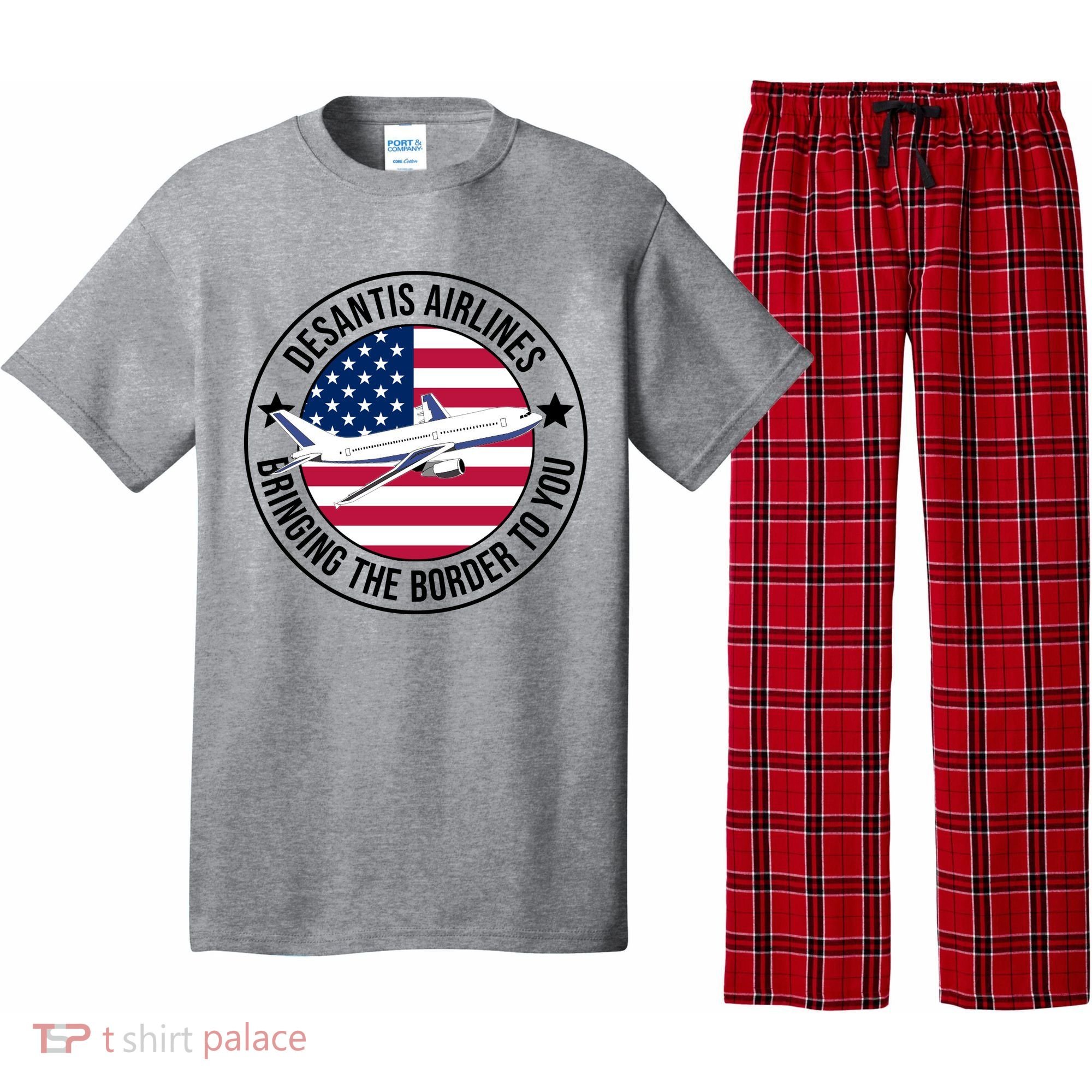 Desantis Airlines American Flag Political Pajama Set