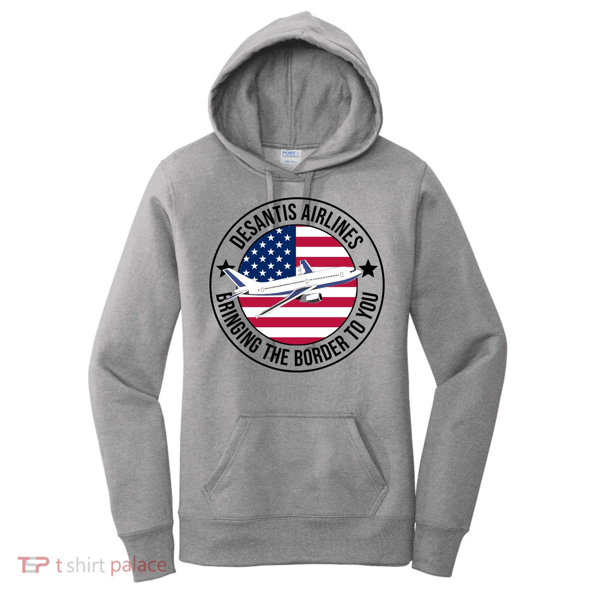 Desantis Airlines American Flag Political Women's Hoodie