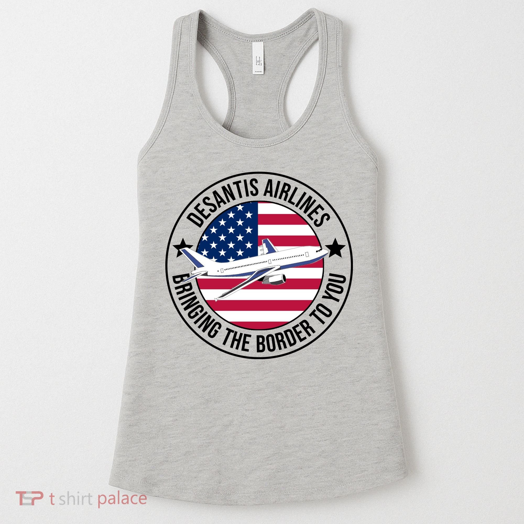 Desantis Airlines American Flag Political Women's Tank Top