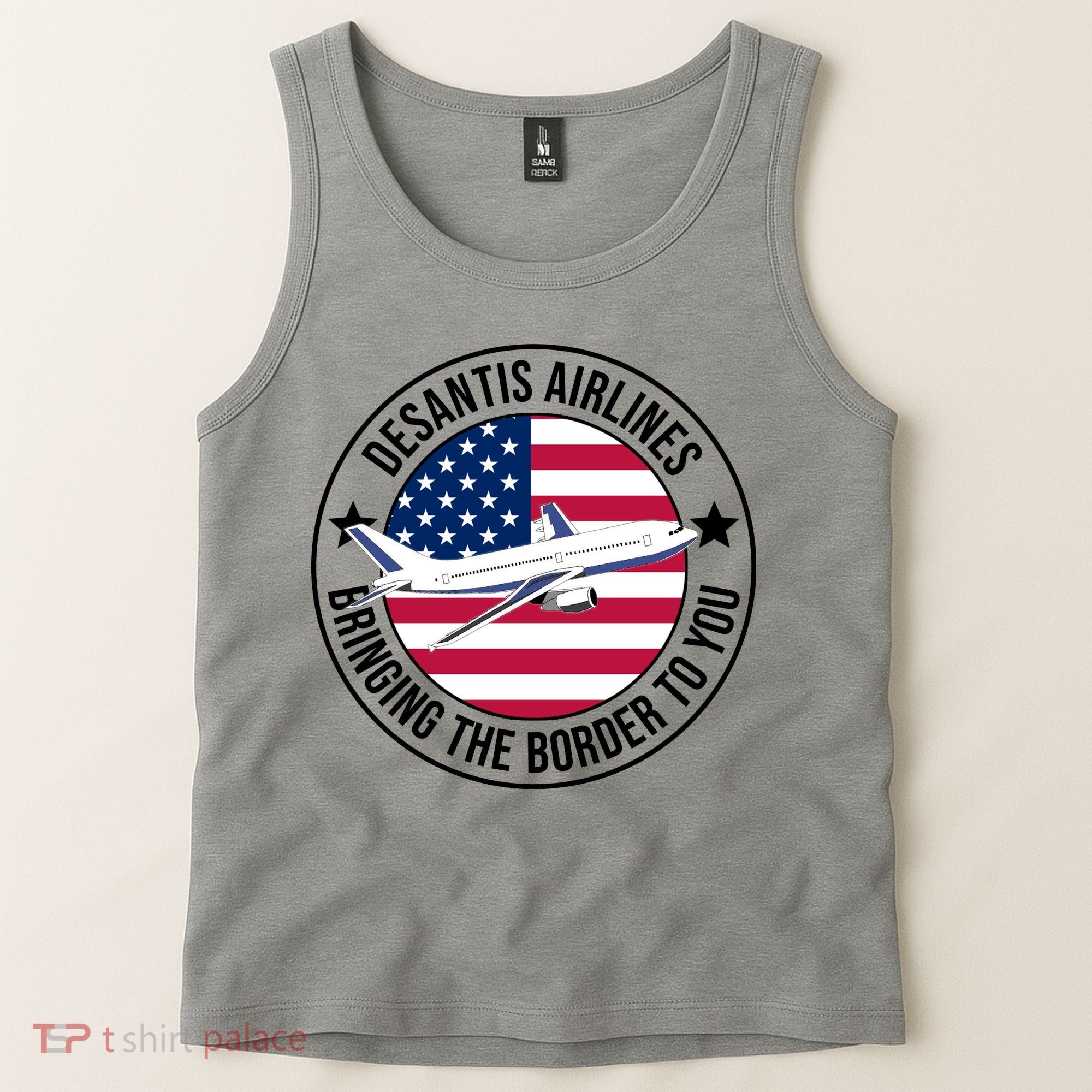 Desantis Airlines American Flag Political Tank Top