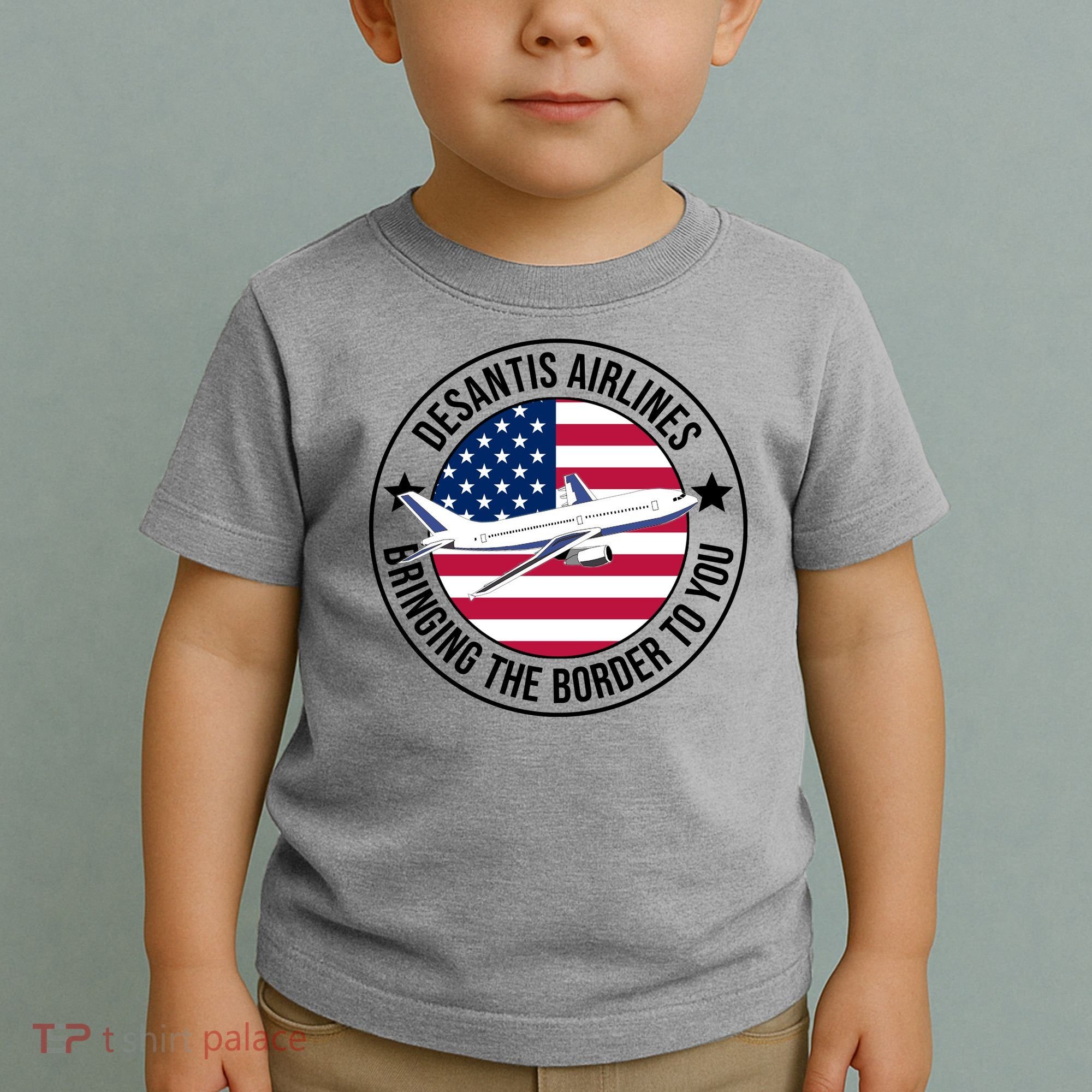 Desantis Airlines American Flag Political Toddler T-Shirt