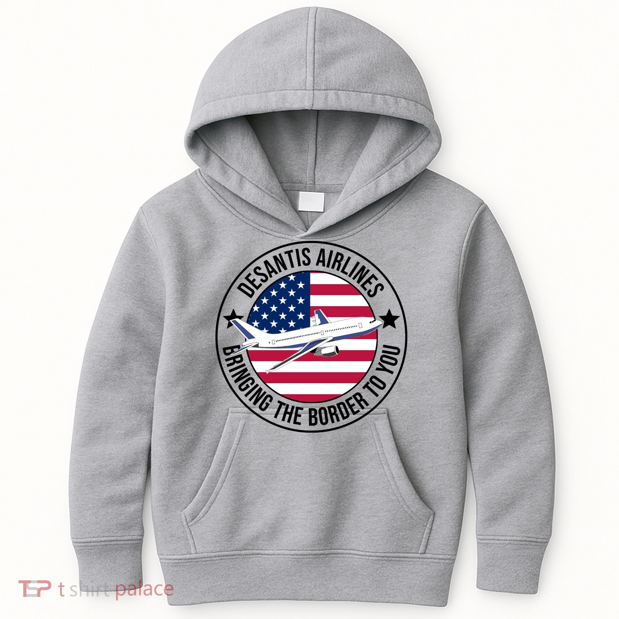 Desantis Airlines American Flag Political Kids Hoodie