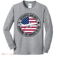 Desantis Airlines American Flag Political Kids Long Sleeve Shirt thumb 0