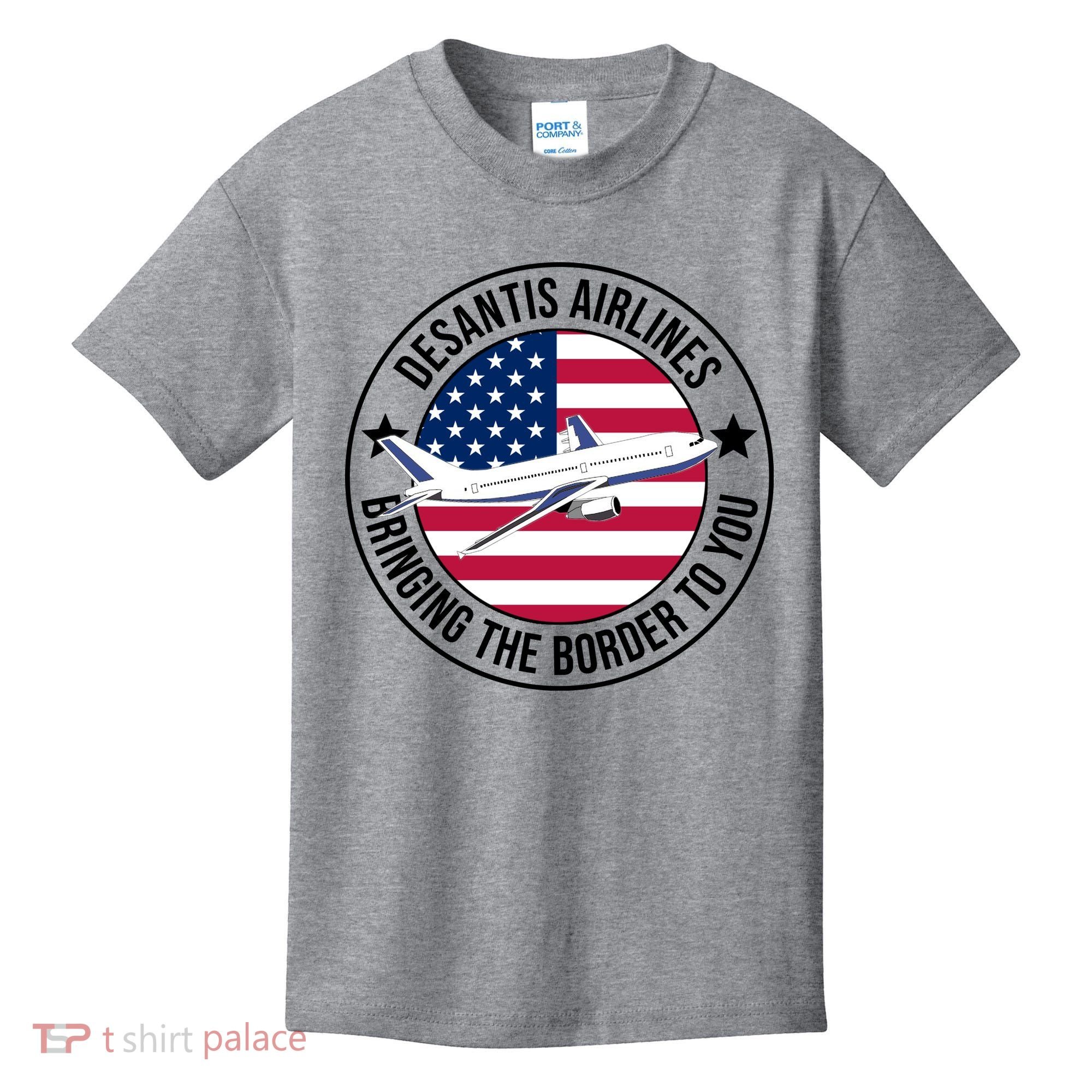 Desantis Airlines American Flag Political Kids T-Shirt