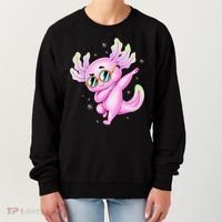Dabbing Axolotl Ambystoma Mexicanum Mexican Walking Fish  Women's Sweatshirt thumb 0