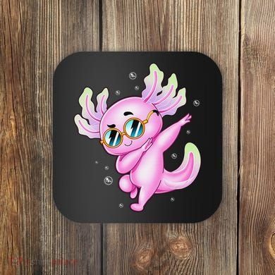 Dabbing Axolotl Ambystoma Mexicanum Mexican Walking Fish  Coaster