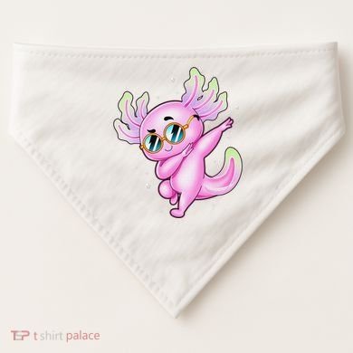 Dabbing Axolotl Ambystoma Mexicanum Mexican Walking Fish  USA-Made Doggie Bandana
