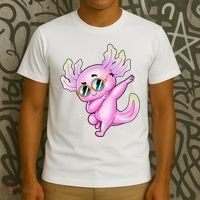 Dabbing Axolotl Ambystoma Mexicanum Mexican Walking Fish  T-Shirt thumb 3