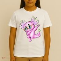 Dabbing Axolotl Ambystoma Mexicanum Mexican Walking Fish  T-Shirt thumb 4