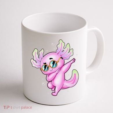Dabbing Axolotl Ambystoma Mexicanum Mexican Walking Fish  Coffee Mug back