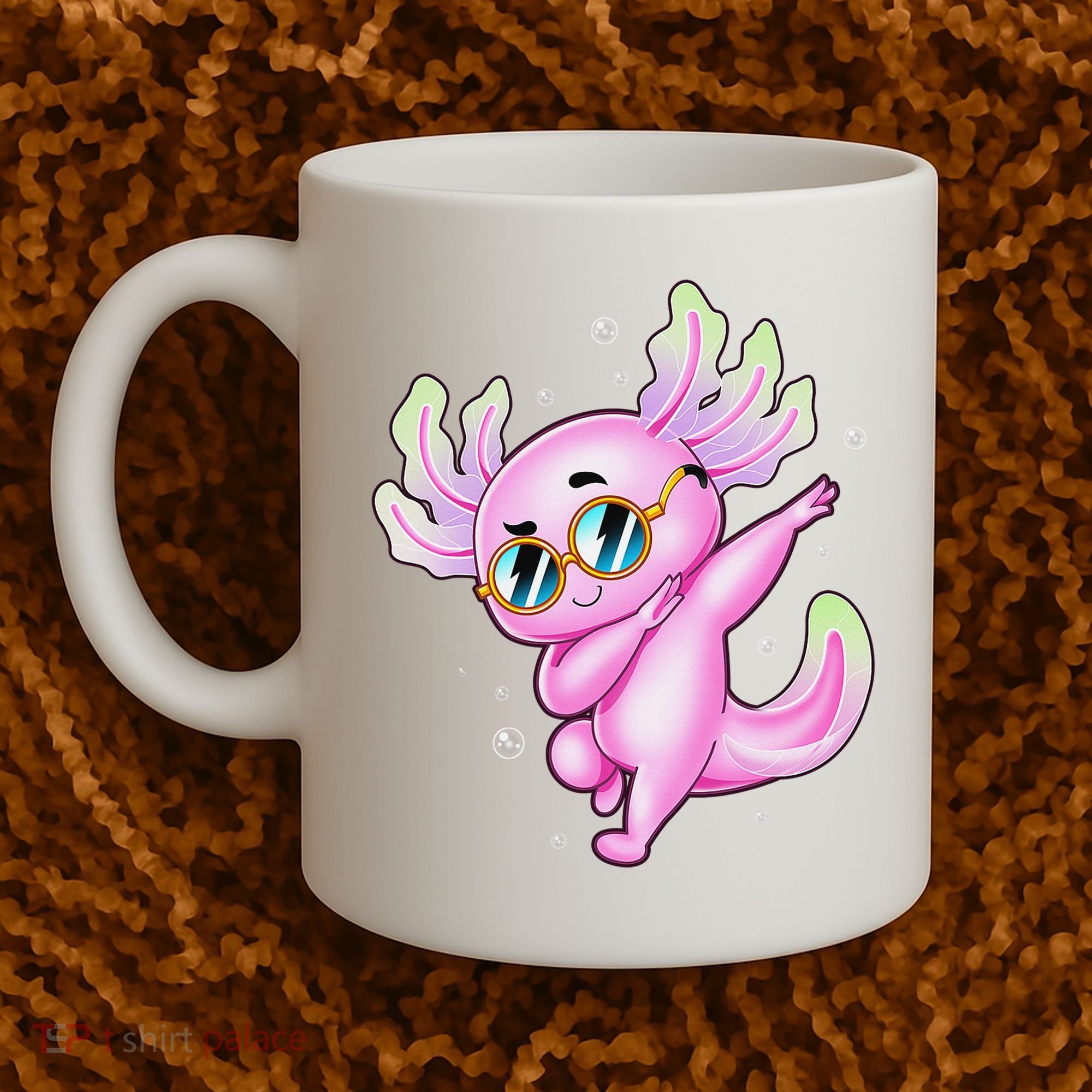 Dabbing Axolotl Ambystoma Mexicanum Mexican Walking Fish  Coffee Mug