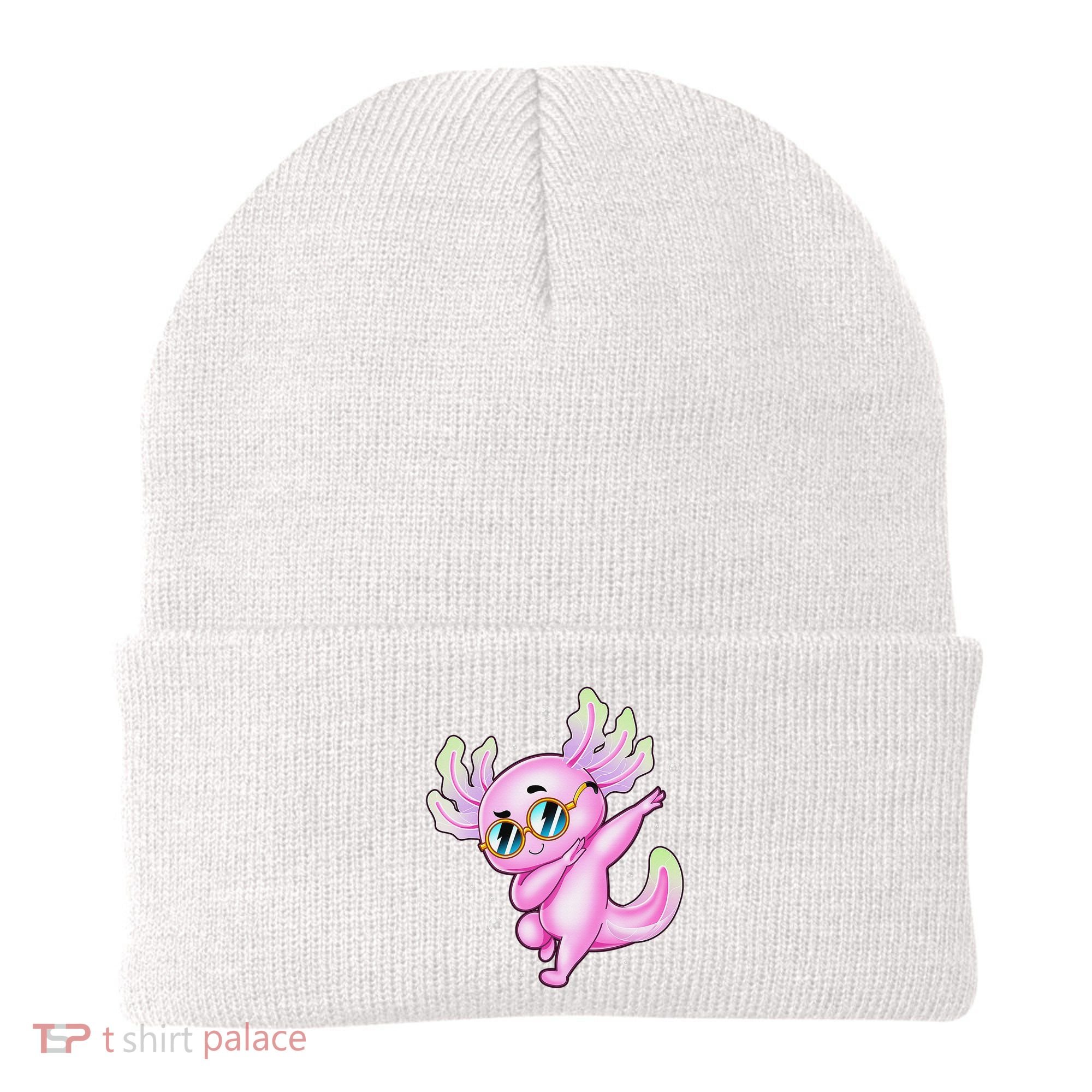 Dabbing Axolotl Ambystoma Mexicanum Mexican Walking Fish  Beanie