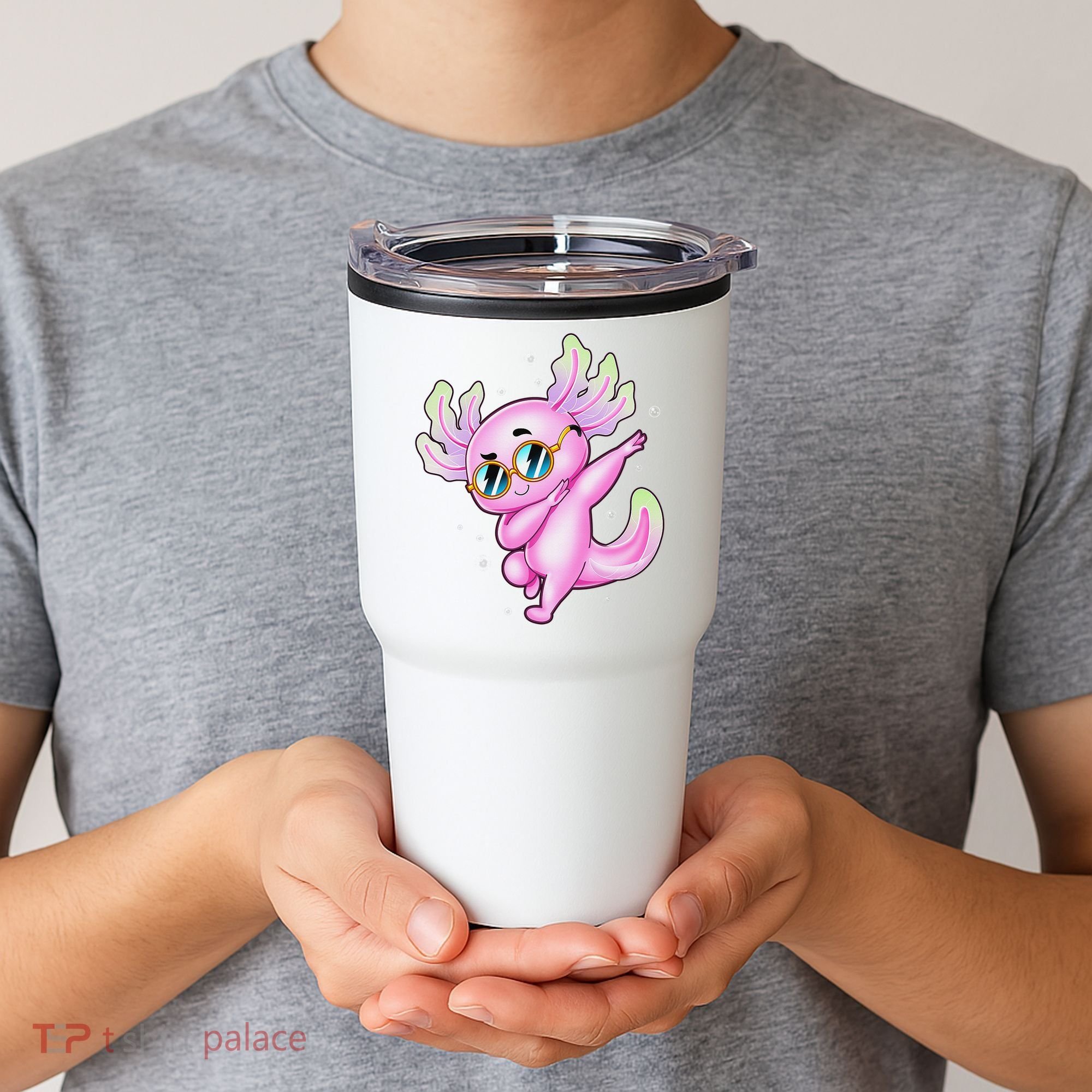 Dabbing Axolotl Ambystoma Mexicanum Mexican Walking Fish  Tumbler