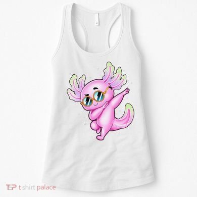 Dabbing Axolotl Ambystoma Mexicanum Mexican Walking Fish  Women's Tank Top