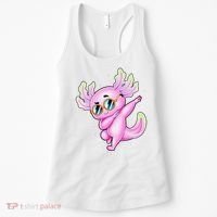 Dabbing Axolotl Ambystoma Mexicanum Mexican Walking Fish  Women's Tank Top thumb 0