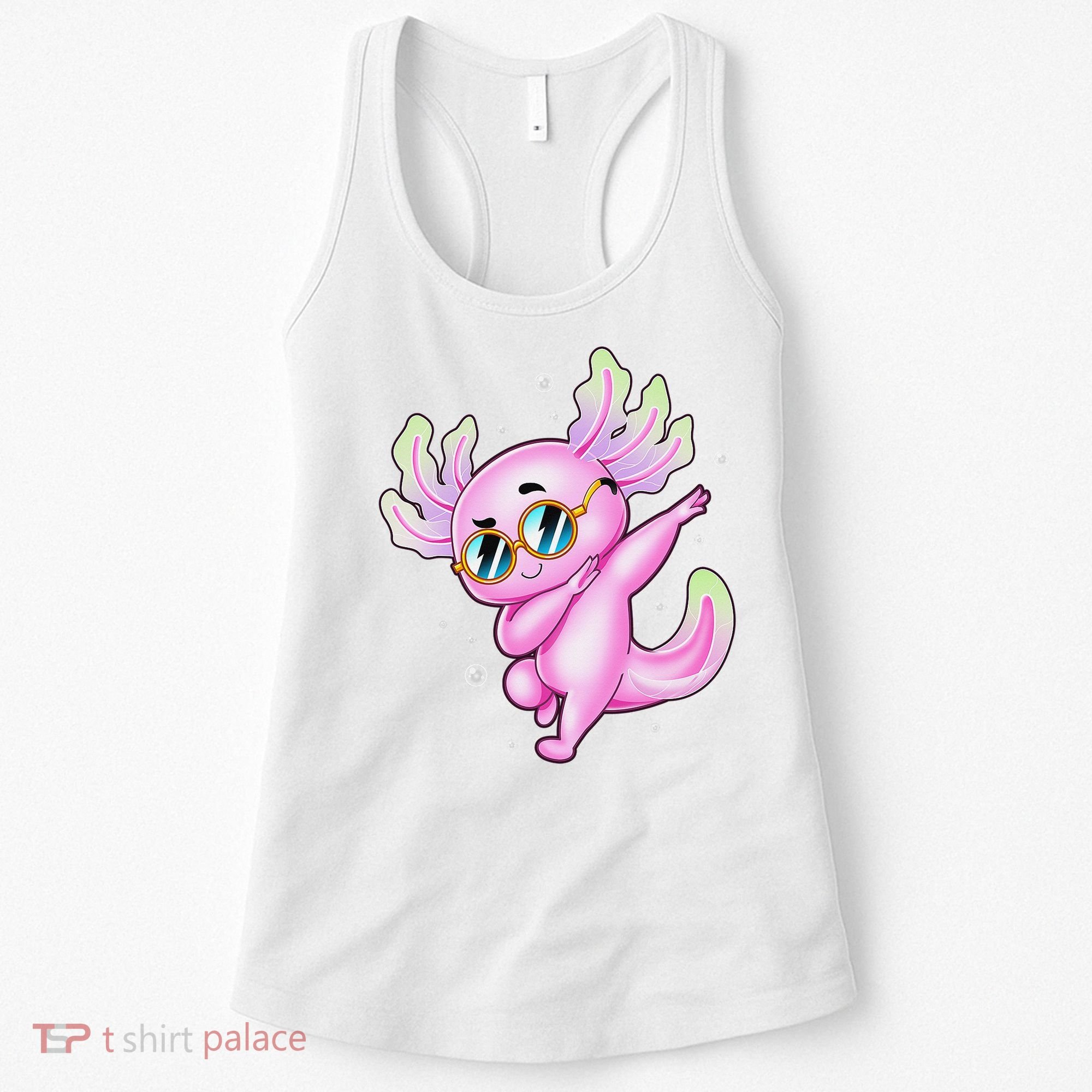 Dabbing Axolotl Ambystoma Mexicanum Mexican Walking Fish  Women's Tank Top