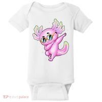 Dabbing Axolotl Ambystoma Mexicanum Mexican Walking Fish  Baby Bodysuit thumb 0