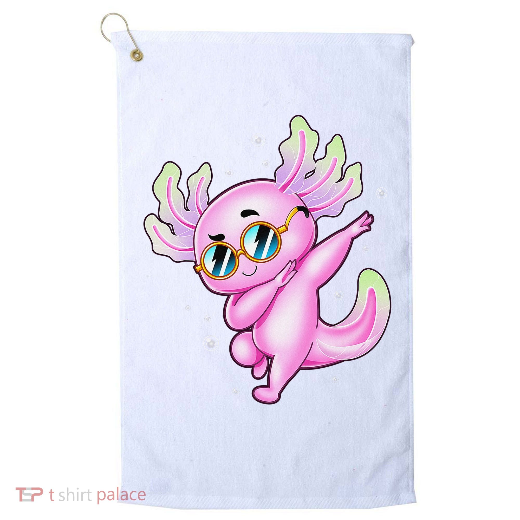 Dabbing Axolotl Ambystoma Mexicanum Mexican Walking Fish  Golf Towel