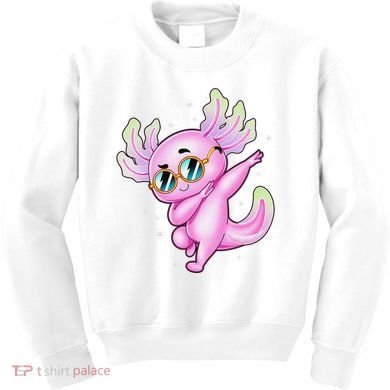 Dabbing Axolotl Ambystoma Mexicanum Mexican Walking Fish  Kids Sweatshirt