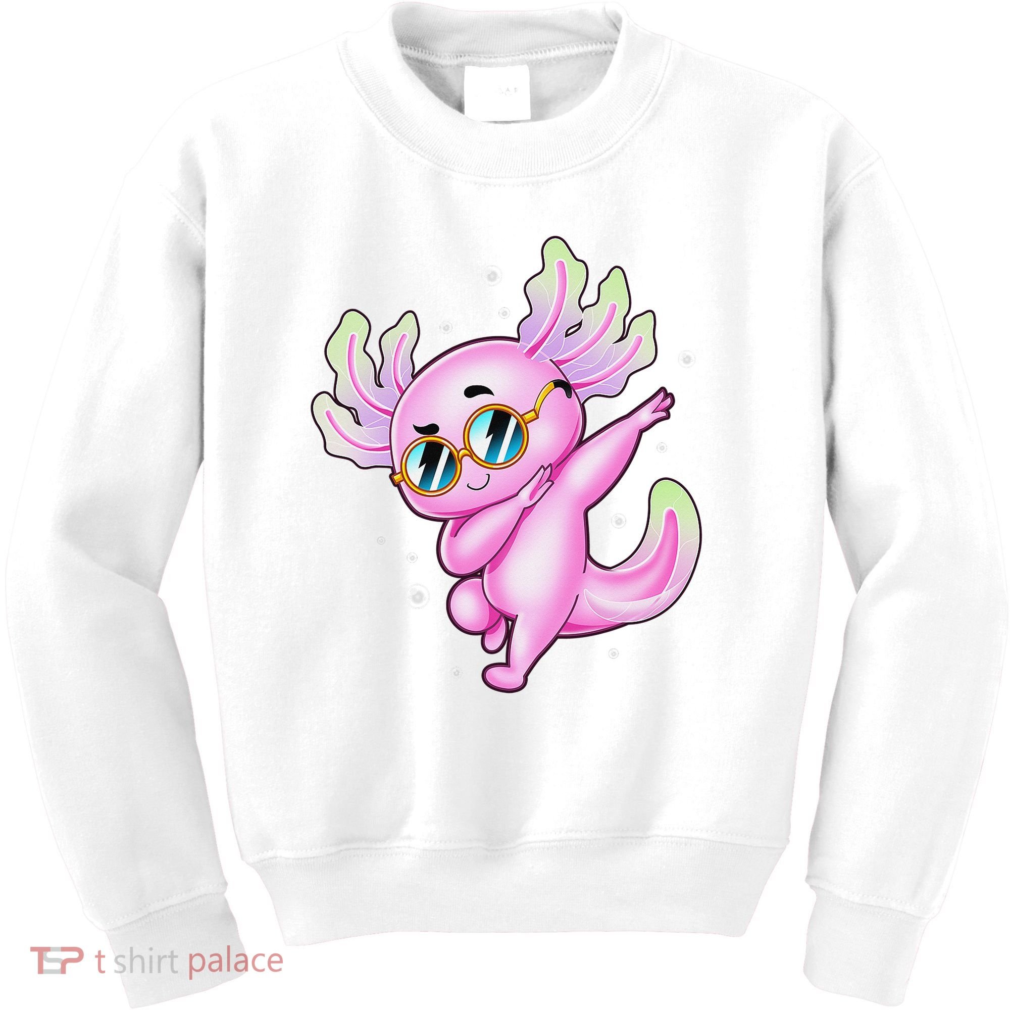 Dabbing Axolotl Ambystoma Mexicanum Mexican Walking Fish  Kids Sweatshirt