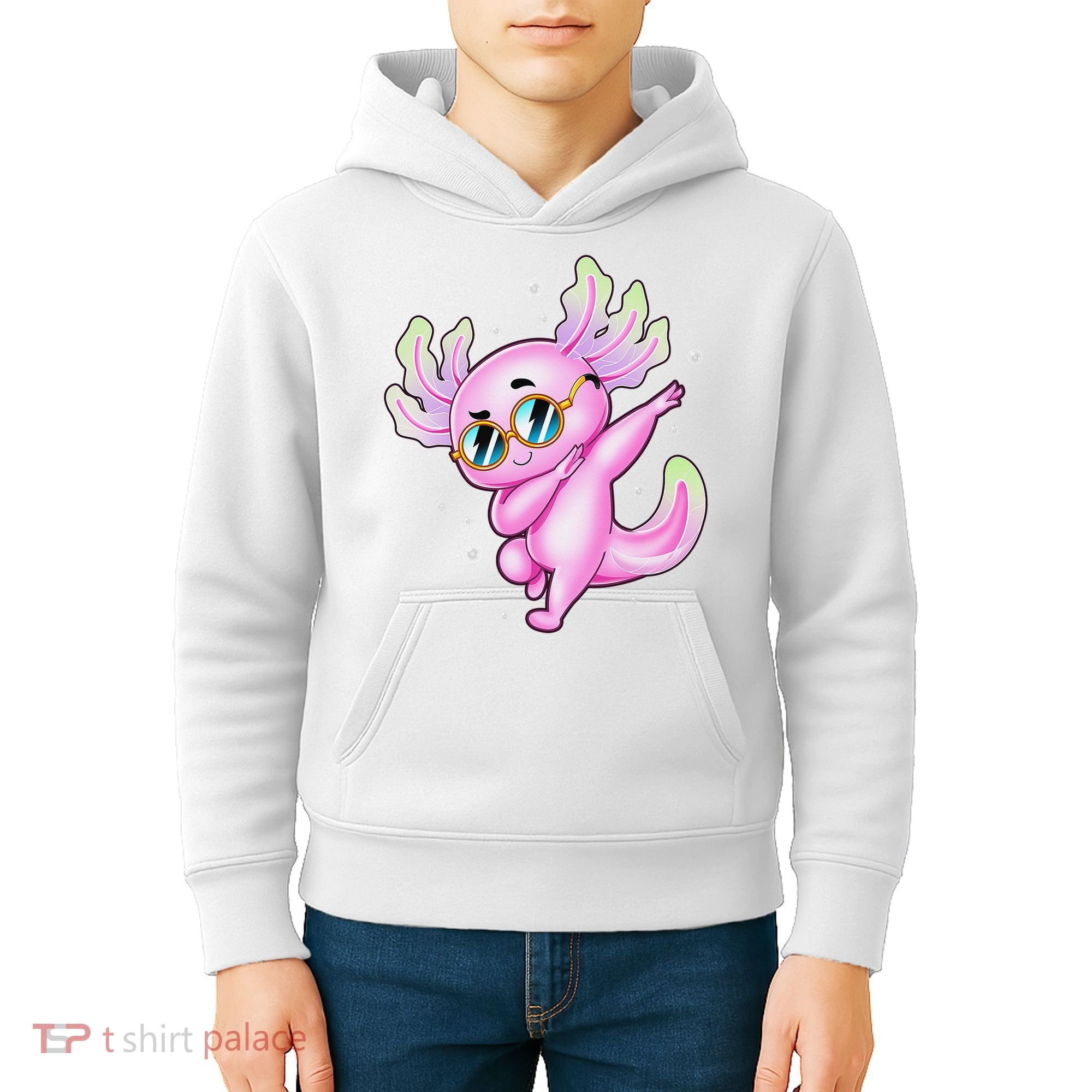 Dabbing Axolotl Ambystoma Mexicanum Mexican Walking Fish  Kids Hoodie