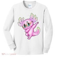 Dabbing Axolotl Ambystoma Mexicanum Mexican Walking Fish  Kids Long Sleeve Shirt thumb 0
