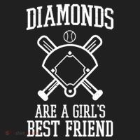 Diamonds Are A Girls Best Friend Funny Baseball Women's Sweatshirt thumb 2