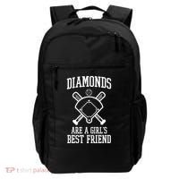 Diamonds Are A Girls Best Friend Funny Baseball Backpack thumb 0