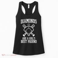 Diamonds Are A Girls Best Friend Funny Baseball Women's Tank Top thumb 0