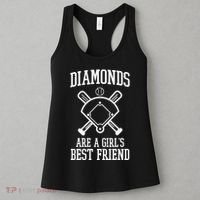 Diamonds Are A Girls Best Friend Funny Baseball Women's Tank Top thumb 3