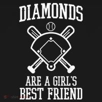 Diamonds Are A Girls Best Friend Funny Baseball Tie-Dye Long Sleeve Shirt thumb 2