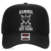 Diamonds Are A Girls Best Friend Funny Baseball Hat thumb 0