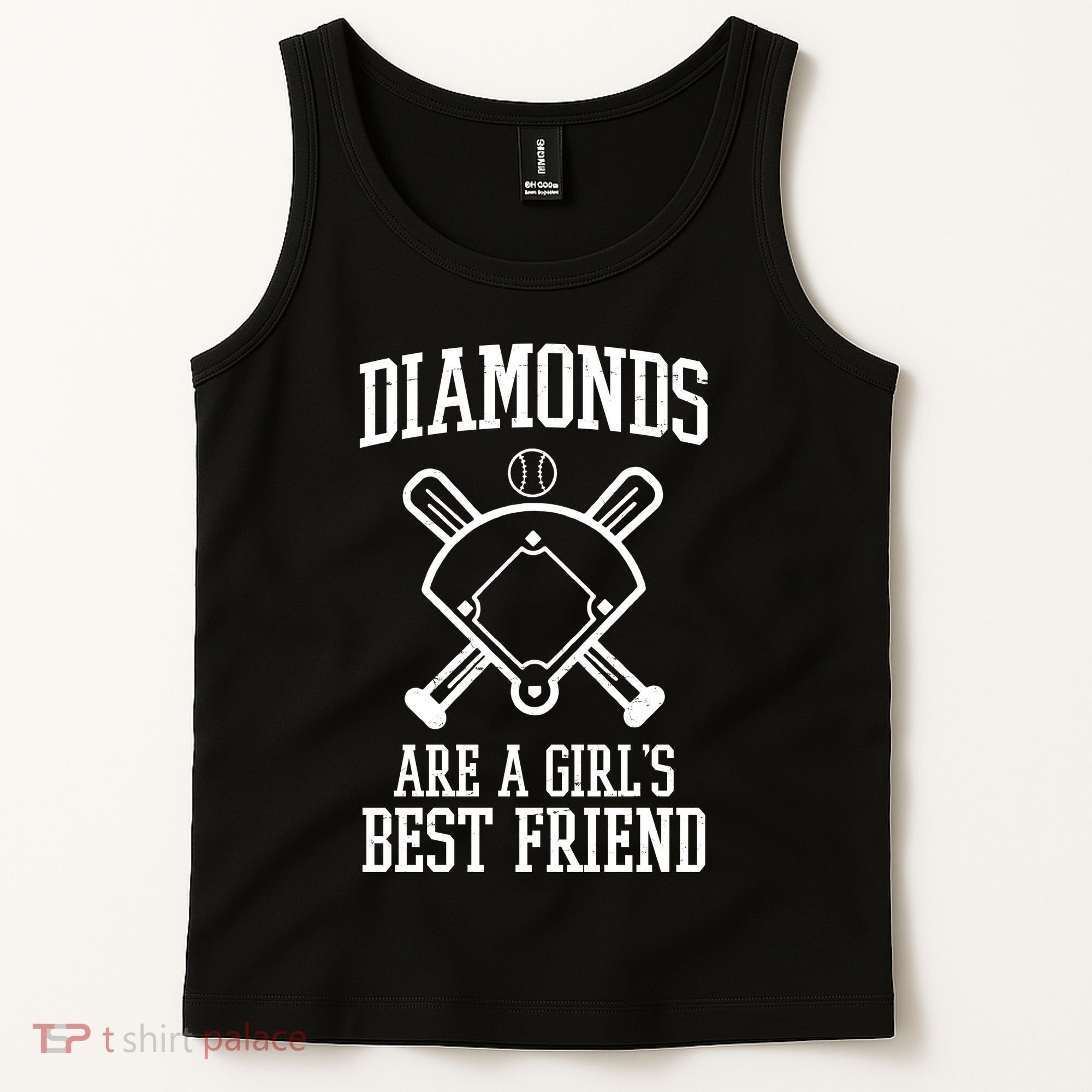 Diamonds Are A Girls Best Friend Funny Baseball Tank Top